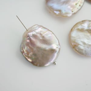 Large Pink Luster Focal Pearl Beads Freshwater Coin Pearls 18x20mm Pearl Beads Pale Pink Luster Pearls (1 Bead ) X614