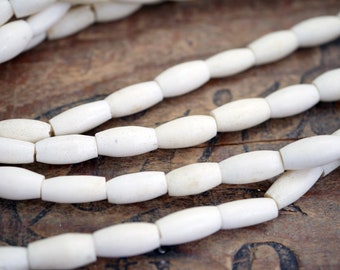 Bone Hairpipe Beads Cattle Bone Hairpipe Tubes 13x8mm Hair Pipe Beads (20 pcs) HP2