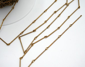 Onbewerkte messing staafketting 18 mm schakel gemaakt in de VS Verkocht per stuk bulkketting