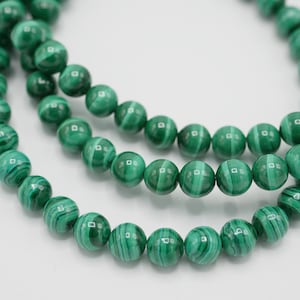 Green Malachite Beads 6mm Malachite Gemstone Beads (32 beads) X620