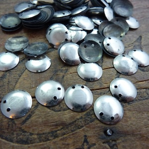 Antique Metal Sew On Antique French Metal Shabby Chic Sew on Sequins 10mm (30 pcs) F105