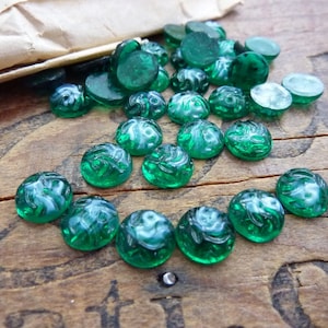 Glass Rhinestone Emerald Art Deco Rhinestones (6)