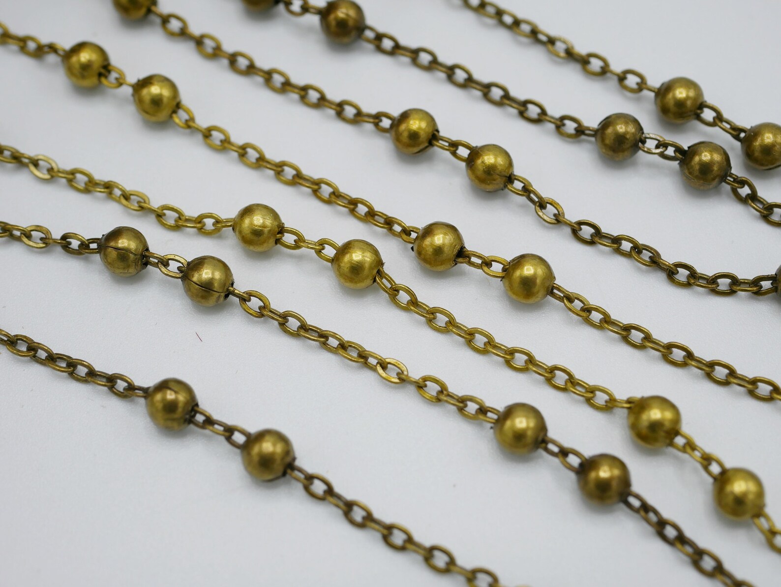 Vintage Brass Ball Chain Satellite Chain 4mm Ball Station Etsy