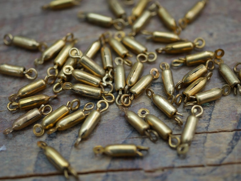 Vintage Brass Pinch Barrel Clasp Old Style Barrel Clasp 12 Etsy