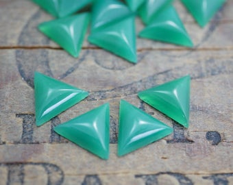 Strass art-decoglas Strass driehoek 12 mm groen jadeglas (4) G211