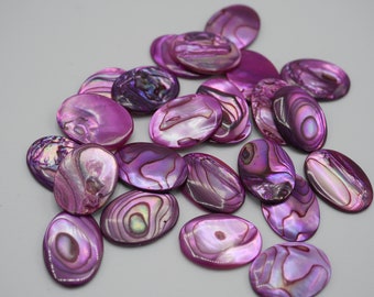 Magenta Abalone Shell Cabochon 18x13mm Hot Pink Shell Cab (6 pcs) HP61