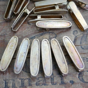 Alligator Clips Gold Plated Brass Alligator Clip Vintage Clip Sweater Clip Component Flat Oval Clip (2) W8