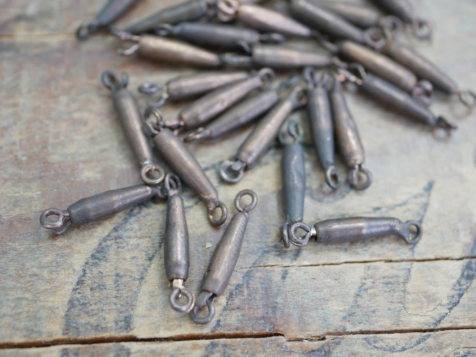 Vintage Copper Pinch Barrel Clasp Old Style Barrel Clasp Etsy