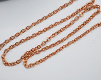 Chain Vintage Copper Steel Flat Cable Chain Bulk Chain-Copper Chain-Jewelry Chain-Flat Cable-Chain ( Sold by the Foot) D84