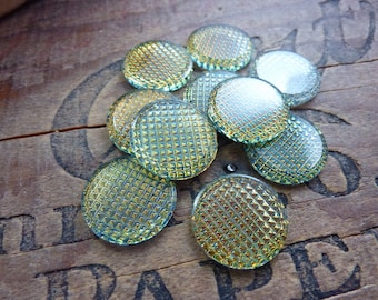 strass vintage 18mm Fancy Glass Strass Vert Jaune (2)