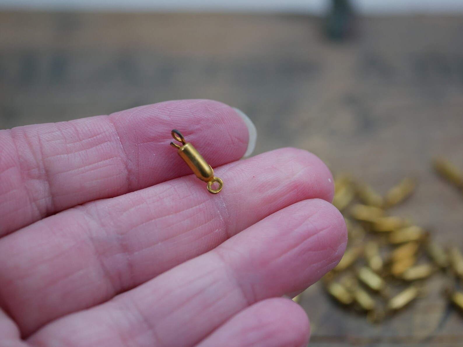 Vintage Brass Pinch Barrel Clasp Old Style Barrel Clasp 12 Etsy