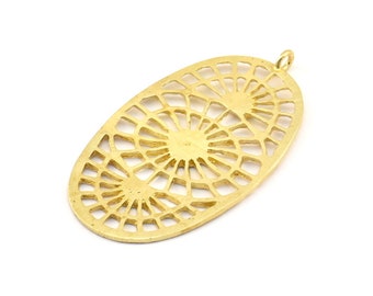 Findings Silver Sunny Pendant 925 Silver Sunny Ethnic Pendants With 2 Loops 26.5x35.5x2.5mm Charms BS 2055