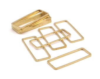36x16mmmm Craft//Jewellery Making 6 x SP Retro Rectangle Connectors
