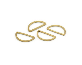 50 Raw Brass Circle Connectors BS 1093 22mm Circle Connectors 22x1x1mm