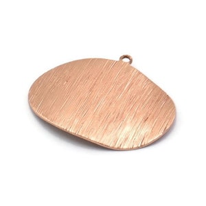 Rose Gold Charm, 4 Rose Gold Plated Brass Textured Charms With 1 Loop, Earrings, Pendants, Findings (20x25x0.50mm) D0574