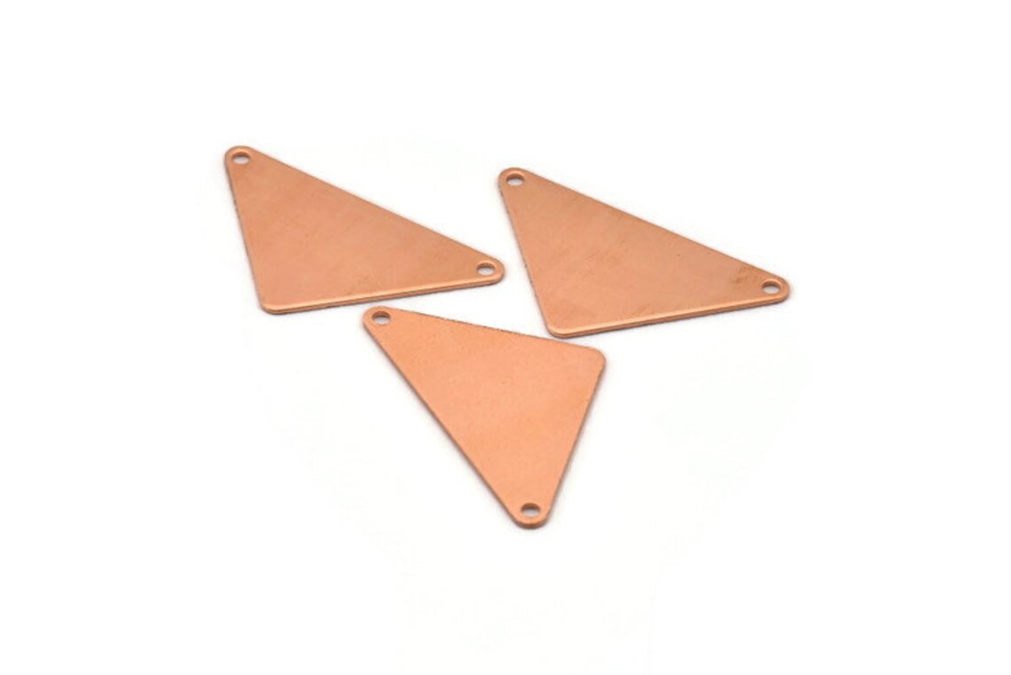 Copper Triangle Rings Copper Triangle Blank 4 Raw Copper Triangle Blanks With 2 | Etsy