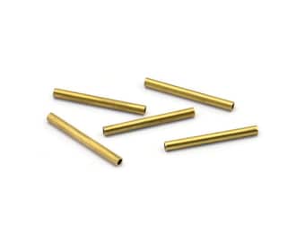 Raw Brass Tubes, 100 Raw Brass Tube Findings (15x1.5mm) B0121