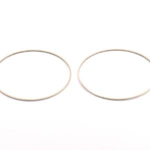 Anelli in argento da 65 mm - 8 connettori circolari placcati in argento antico (65x1x1mm) Bs 1104 H0855