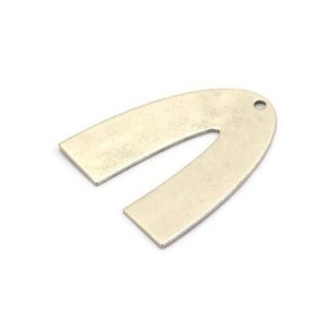 Silver Geometric Charm, 4 Antique Silver Plated Brass V Shaped Charms With 1 Hole, Pendants, Findings (29x24x0.70mm) B0238
