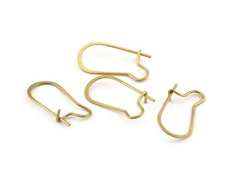 Filo Orecchino In Ottone - Ganci Auricolari In Ottone Grezzo - Risultati Orecchini - Forniture Di Gioielli - 31x7.95x0.66mm - PP1496 - Italia - Foto 3