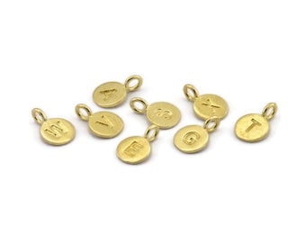 Gold Plated Brass G4821 Initials U Charm