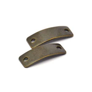 Brass Rectangle Connector, 50 Antique Brass Rectangle Connectors  (16x6mm)  K139
