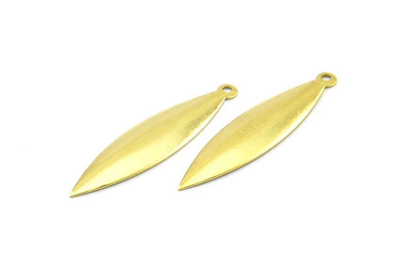 Pendants 35x9mm 75 Raw Brass Marquise Charms Findings Raw Brass Marquise Brs 29 A0128