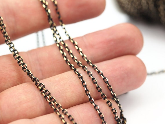 20cm De Chaine D'extension Maillons Soudées En Laiton Doré à L'or Fin