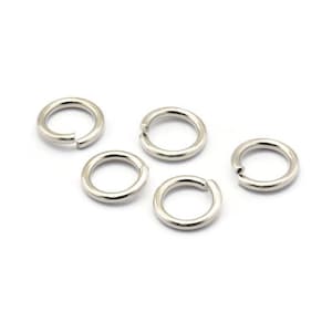 Silver Jump Ring, 50 Silver Tone Brass Jump Rings (10x1.5mm) A0984