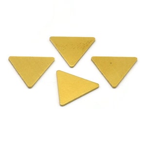 Brass Triangle Blank, 50 Raw Brass Triangle Stamping Blanks (12x14x0.70mm) Brs 3016 A0411