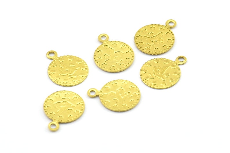 Coin Charms 30mm F1329 30pcs Raw Brass Coin Pendants,Stamping Tag