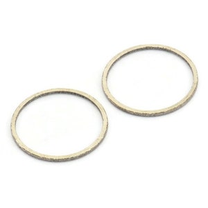 Antique Silver Circle Connector, 25 Antique Silver Plated Circle Connectors (20mm) Bs-1107 H0162