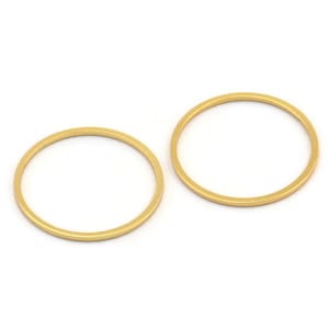 Gold Connector, 12 Gold Plated Circle Connectors, Rings (20mm) Bs-1107 Q0022