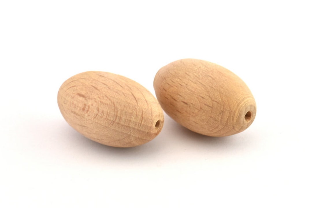 Vintage Wooden Bead, 12 Vintage Wooden Beads Made in Germany, Findings 27x17mm B42 Etsy
