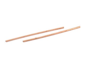 Copper Tube Beads, 12 Raw Copper Tube Beads (2x80mm) BRC230