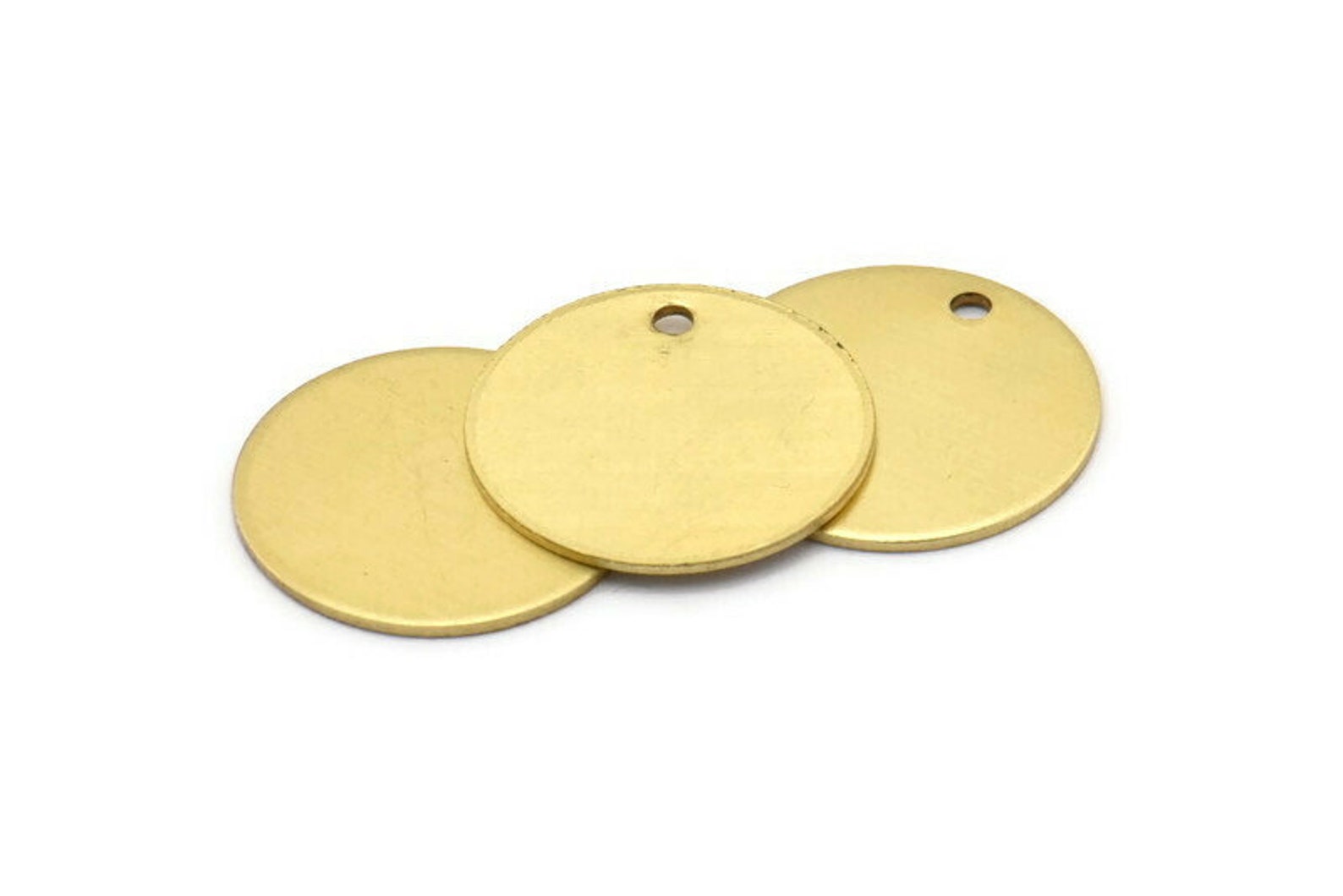 Lot De 500 Disques En Laiton Brut 25 Mm X 1,7 Mm - Pour Estampage Et Bijoux Artisanaux - Occasion