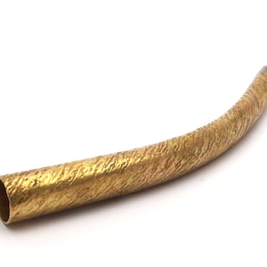 100mm Brass Tube, Raw Brass Texture Tube Findings (100mm) Bs 1042   BRC235--R073