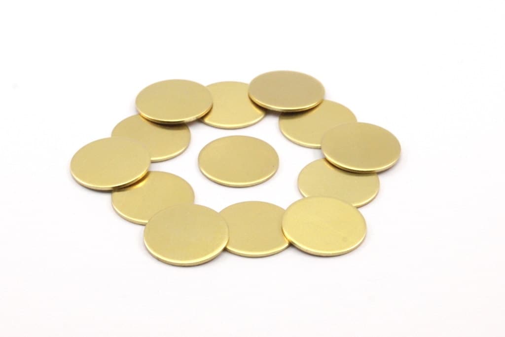Raw Brass Disc 10 Raw Brass Stamping Blanks Discs Without Etsy