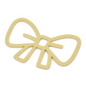 Messing Band Charme, Messing Schleife Charme, kleine Band Charme, Band-Verbinder, Zubehör (17x25x0.60 mm) SMP2214