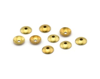 Brass Bead Cap, 200 Raw Brass Bead Caps (6mm) Brs 556 A0227