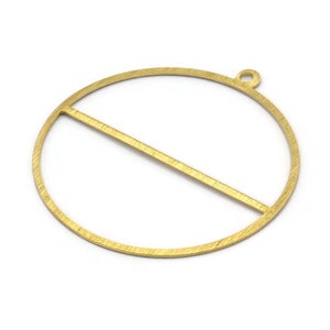 Brass Circle Charm, 24 Raw Brass Textured Circle Charm Earrings With 1 Loop, Findings (41x38x0,50mm) D0721
