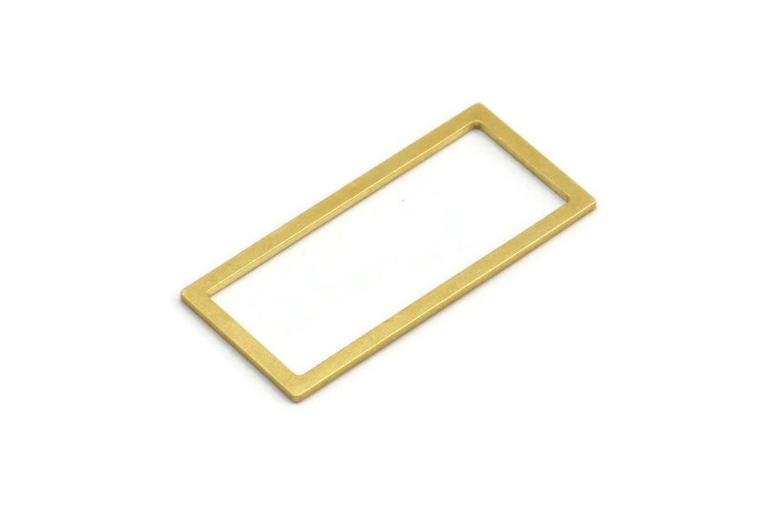 Brass Rectangle Ring, 10 Raw Brass Open Rectangle Connectors ...