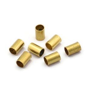 Round Brass Tube, 100 Raw Brass Tubes (4x6mm) Bs 1449