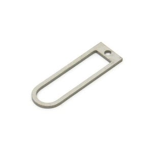 D Shape Rings, Stainless Steel D Shape Connectors With 1 Hole, Rings, Geometric Charms (23x7x0.80mm) A5468