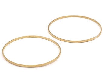 Impostazione del braccialetto di filo, 5 braccialetto di filo di ottone grezzo (55 mm) V004