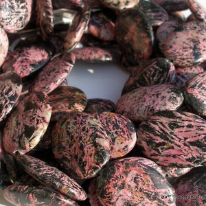 Pink Fireworks Jasper 30mm Oval  Gemstone Beads , 5pcs G601    T048