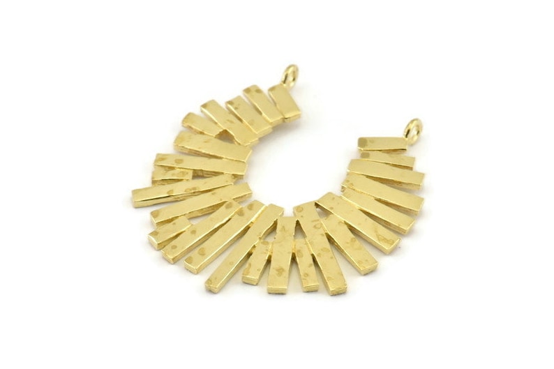 36x39x1.2mm Findings Brass Charm Brass Pendant N1289 With 2 Loops Raw Brass