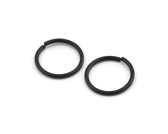 18mm Biegering -12 oxidierte schwarze Messing Biegeringe (18x1.5 mm) D0233 S600