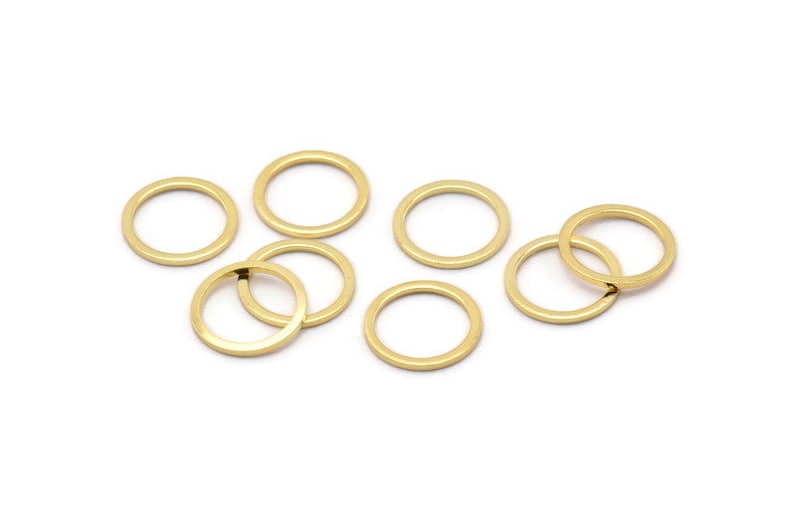 b0119 Q035 Gold Circle Rings Charms 12 Gold Plated Brass Round Rings 12mm