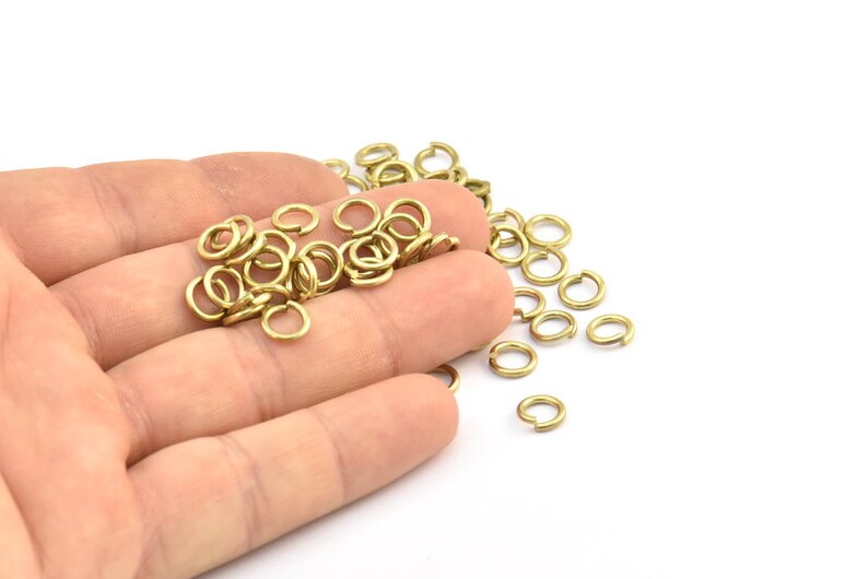 7mm Jump Ring 100 Raw Brass Jump Rings 7x1.2mm A0330 Etsy